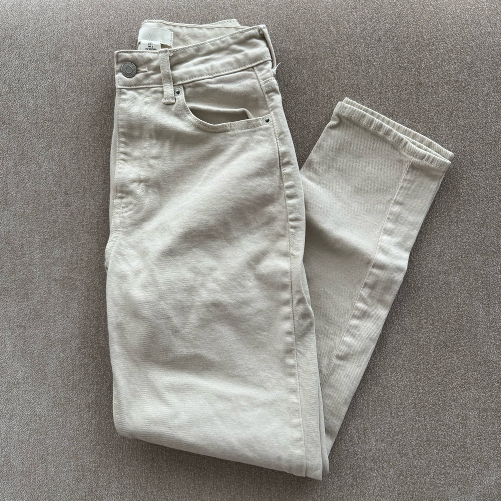 H&M Off-White Denim Pants